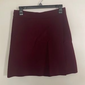 Burgundy knit skirt